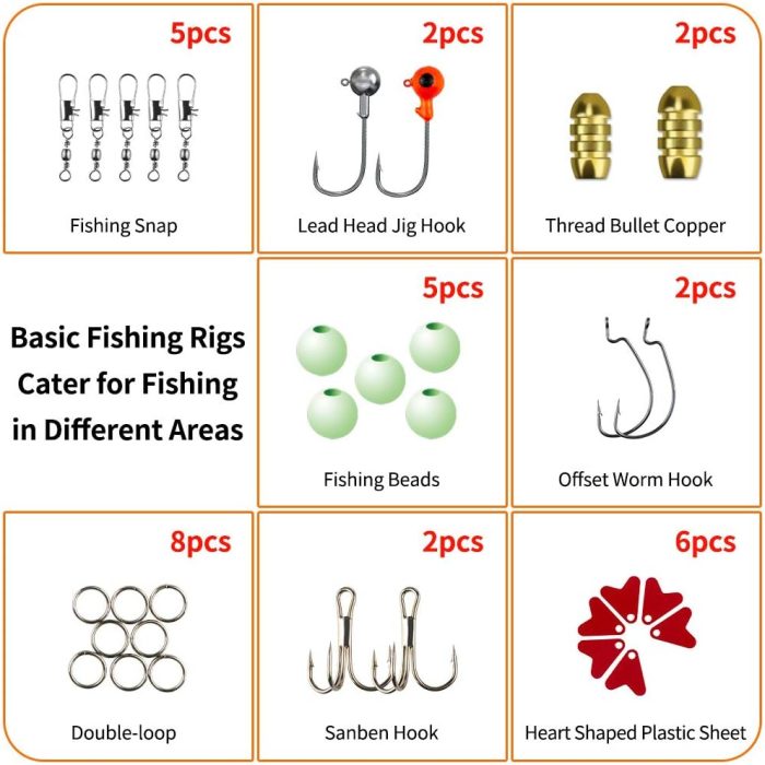Fishing Lures Kit for Freshwater Bait Tackle Kit for Bass Trout Salmon Fishing Accessories Tackle Box Including Spoon Lures Soft Plastic Worms Crankbait Jigs Hooks - Image 6